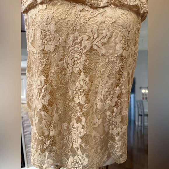 bleuh ciel Lace Ruffle Top in Beige - Picture 5 of 9